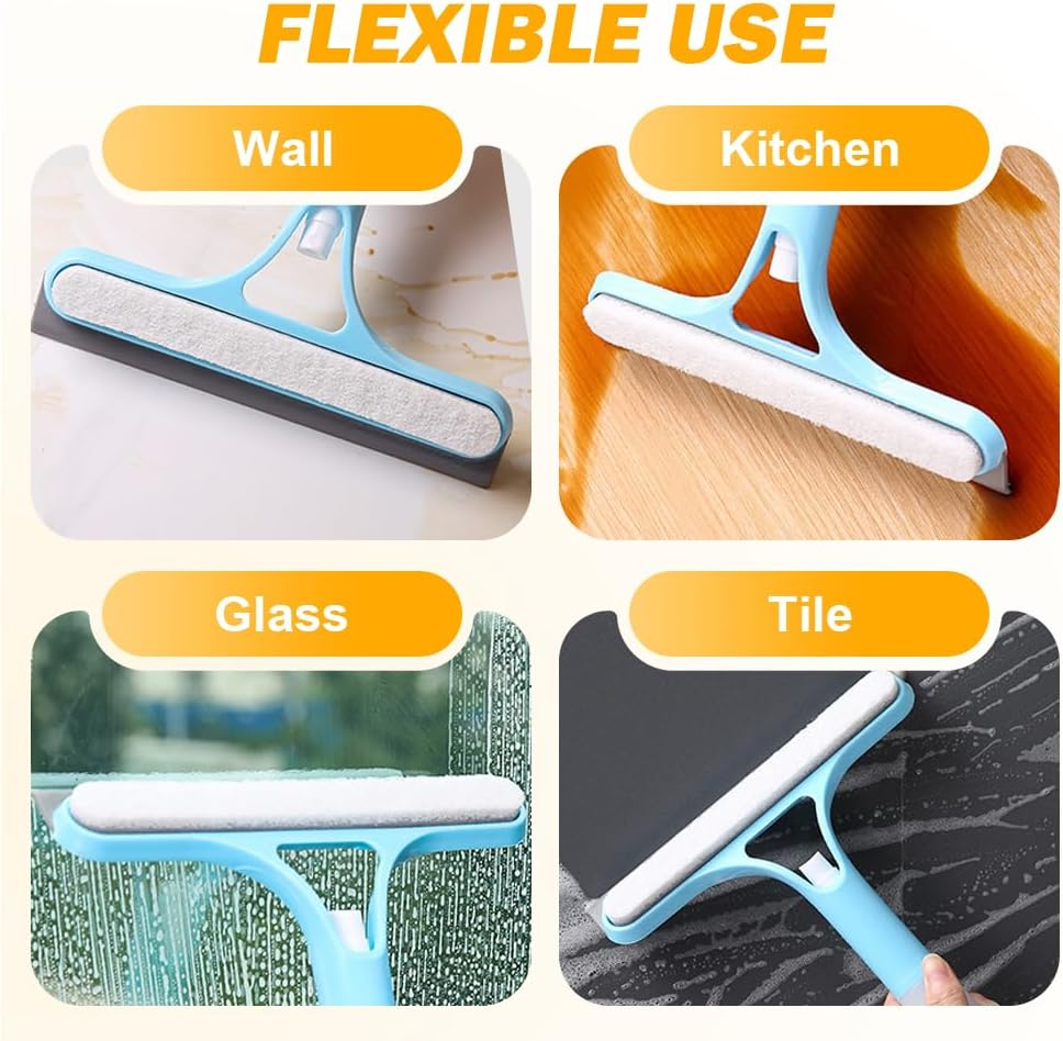 3-in-1 Window Cleaning Tool with Spray & Squeegee